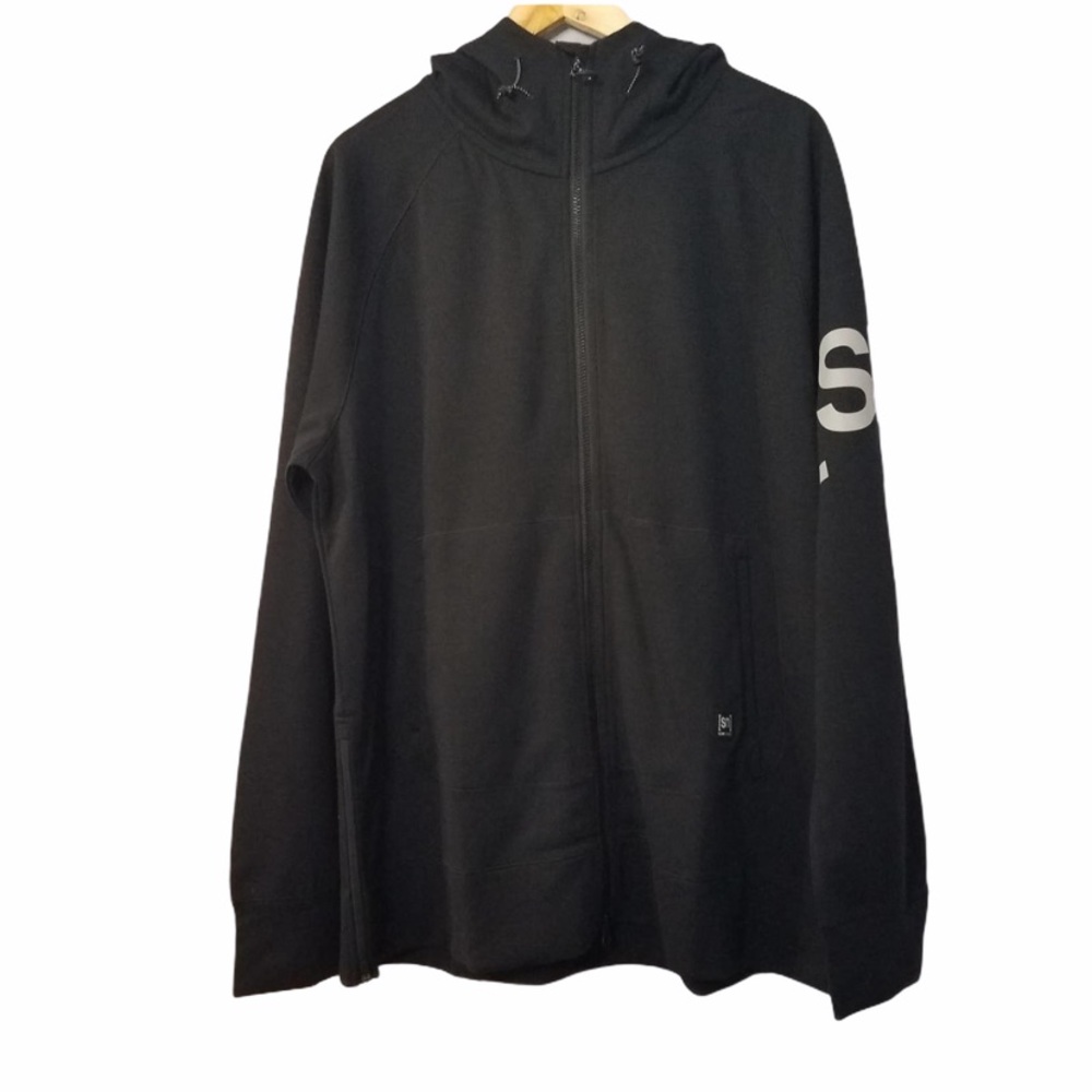 Super Natural M RELAX ZIP HOOD Jet Black